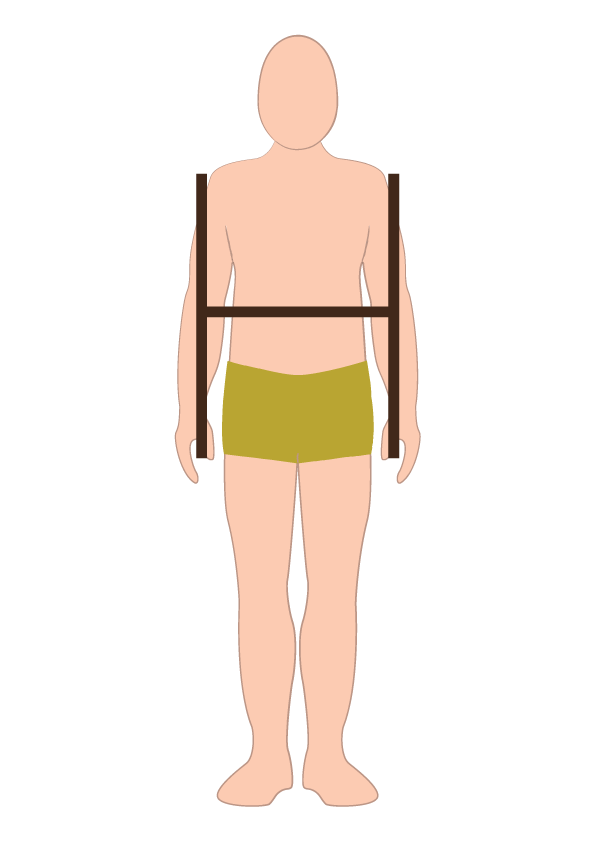 Taille hüfte schmale breite Breite Hüften